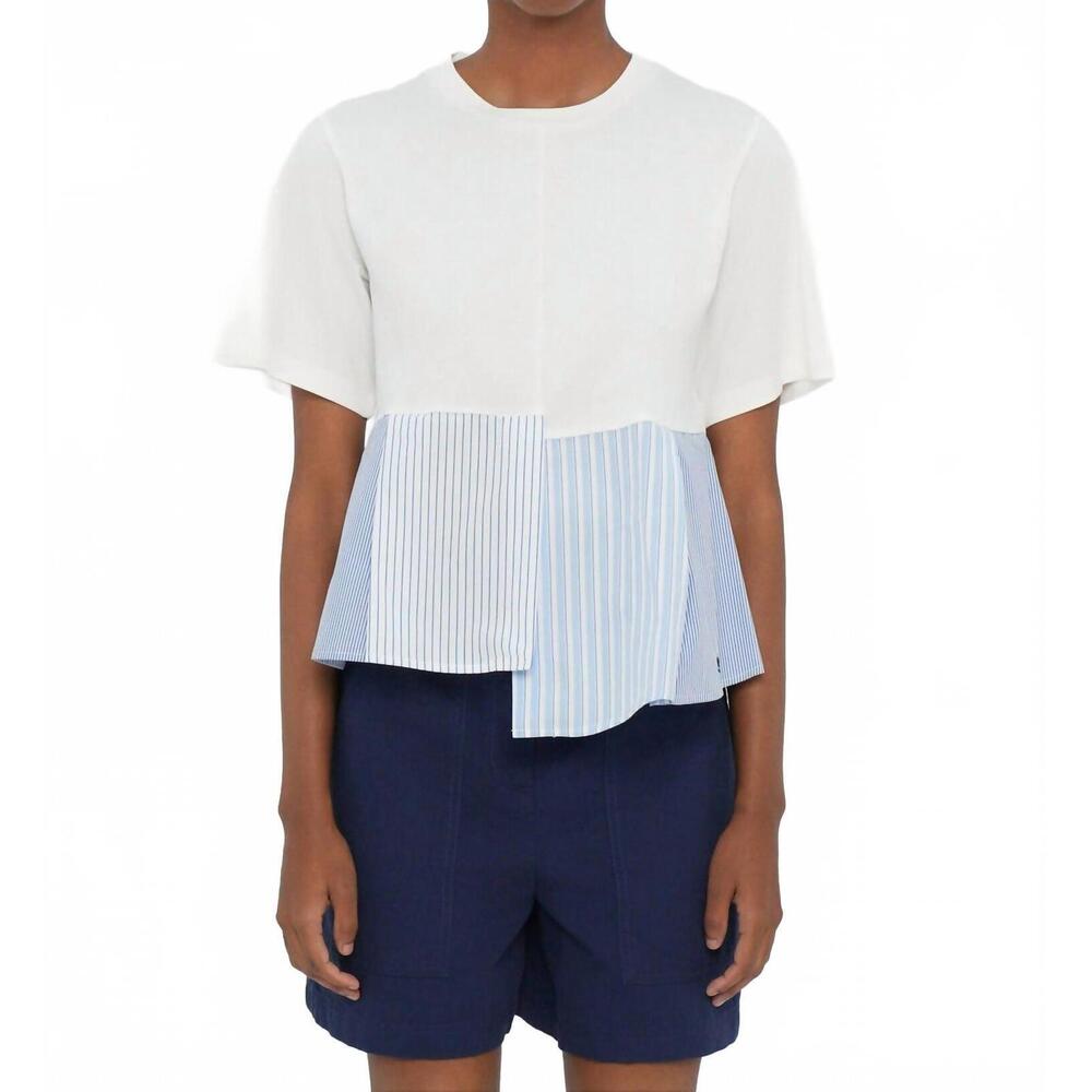 NEW WEEKEND MAX MARA bird print t-shirt in white